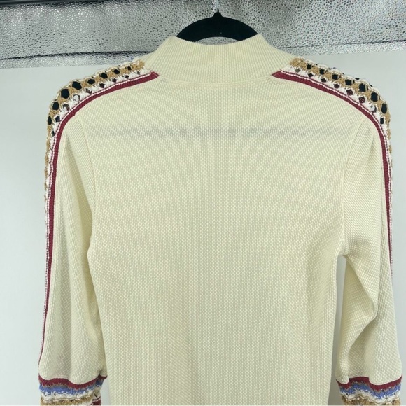 Free People Cream and Brown Long Sleeve Top - Picture 10 of 13